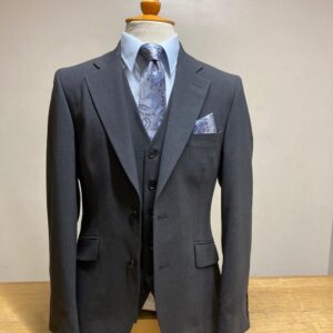 Suit in plain charcoal 2 or 3 piece mix and match